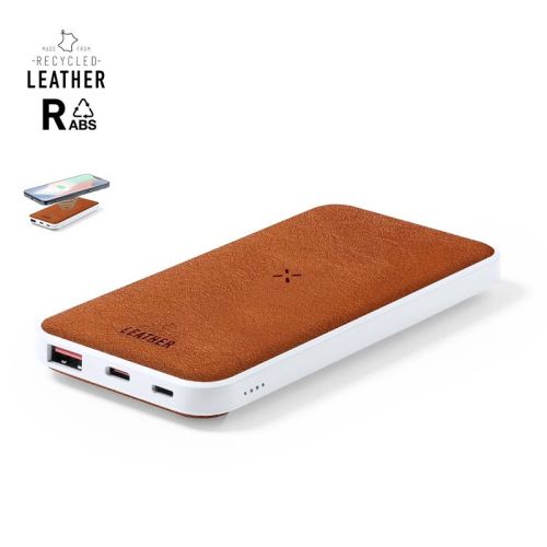 Powerbank gerecycled leer - Afbeelding 5